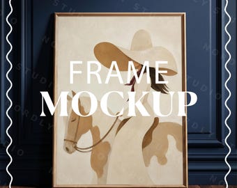 Vertical Frame Mockup PSD: 3x4 Ratio Photorealistic Interior Scene (Instant Download)