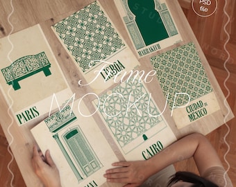 Vertical Poster Mockup PSD: Photorealistic ISO Frame Scene, Smart Object, Instant Download