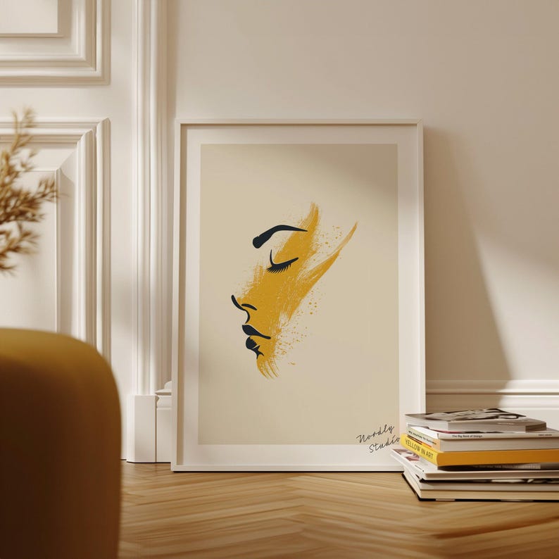 White Wood Frame Mockup: Minimal Leaning Design (A Series Sizes) image 9