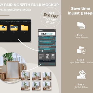 Scandinavian Vertical Frame Mockup, Thin Wood (PSD, A Series Sizes) image 4