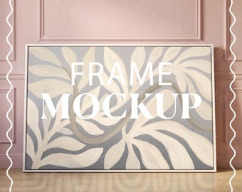 Horizontal Frame Mockup PSD 3x2 Ratio, Photorealistic Art Mockup, Interior Scene, Smart Object