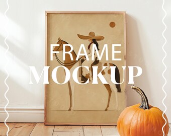 Vertical Frame Mockup PSD ISO Ratio Photorealistic Art Print Scene Smart Object Instant Download