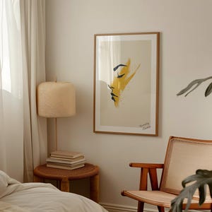 Wood Frame Mockup, A2 Vertical, Japandi Style (PSD Template) image 9