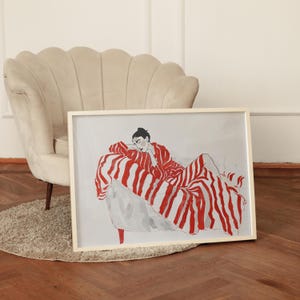 Horizontal Frame mockup light wood DIN A 4, Landscape Minimal frame mockup, Frame on wooden floor mockup, glamour frame mockup
