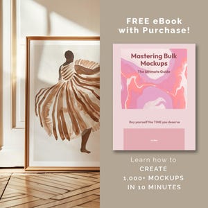 DIN A Vertical Frame Mockup, Frame Leaning on Wall Template for Photoshop, Thin Wood Frame PSD for Prints and Artwork, Wall Panelling Mockup