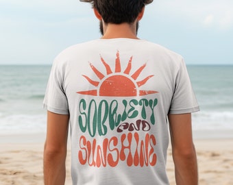 Sobriety And Sunshine Unisex Comfort Colors T-Shirt, Summertime Tee, Sober T-Shirts, Recovery T-Shirts, NA Shirts, Sobriety T-Shirts