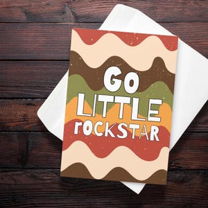 Go Little Rockstar-wenskaart, grappige nuchterheidskaart, nuchtere verjaardagskaart, sobere geschenken, zinvolle wenskaarten, speciale gelegenheden