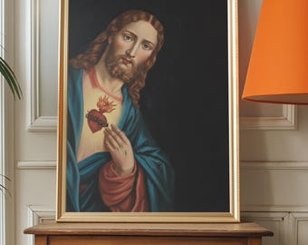 Funny "I Saw That" Jesus Digital Print, Catholic Wall Art, Vintage Portrait, Christian Home Decor, Instant Download, Printable Religious Art
