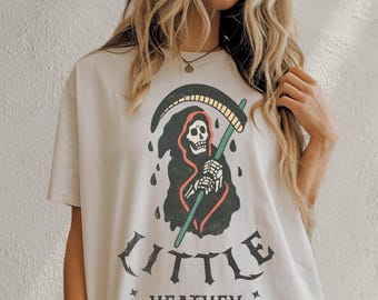 Distressed Grim Reaper T-shirt - Little Heathen Comfort Colors T-shirt