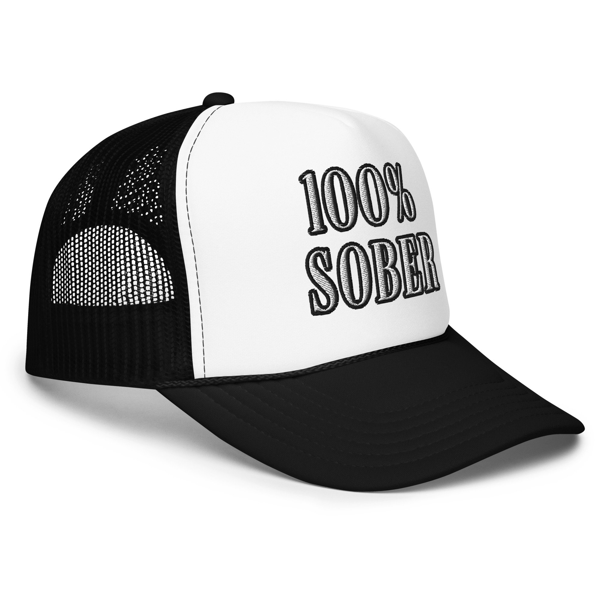 NX 'Just For Today' Embroidered Trucker Hat - Sobriety Recovery AA NA Flat Bill High Crown Cap - View #4