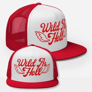 Wild As Hell Angel Wing vintage retro geborduurde truckerhoed
