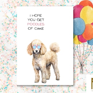 I Hope You Get Poodles of Cake Birthday Card