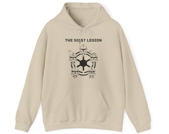 Sudadera con capucha de la Legión 501 de soldados clon / Sudadera con capucha de Star Wars / La guerra de los clones / Capitán Rex, Fives, Echo, Hardcase y Jesse / Objetivos del escuadrón clon