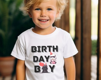 Camisa para niño de cumpleaños de Star Wars, camiseta del día B de Darth Vader, camiseta del día B feliz de Storm Trooper, traje superior lindo del cumpleañero Bebé Star Wars