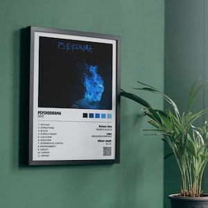 Custom album cover poster, Personalised music cover, DAVE PSYCHODRAMA poster, Custom music print, Digital product poster download