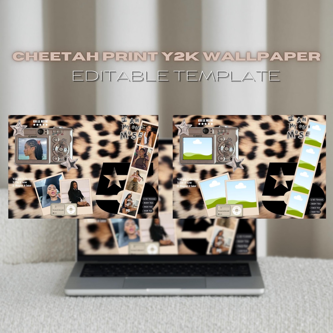 Cheetah / Leopard Print Y2K Wallpaper | MacBook Wallpaper | iPad ...