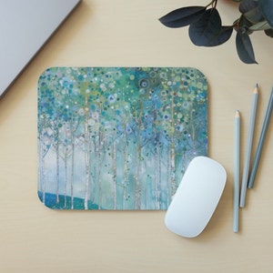 Baumkronen-Mauspad (rechteckig) – 22,9 x 20,3 cm, schöne Wohn- und Büroaccessoires, künstlerische Bürogeschenke für Mama, farbenfrohes Mauspad