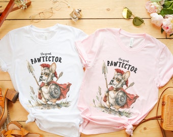 Corgi T-Shirt, The Great Pawtector, Corgi Lover Gift, Cute Corgi Shirt, Funny Corgi Tee, Gift for Corgi Mom, Corgi Dad Gift, Corgi Dog Tee