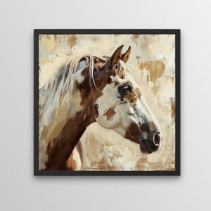 Wild Horse Wall Art for Horse Lovers, Digital Print, Abstract Horse Art, Equestrian Art, Horse Painting,Downloadable Art, Horse Illustration