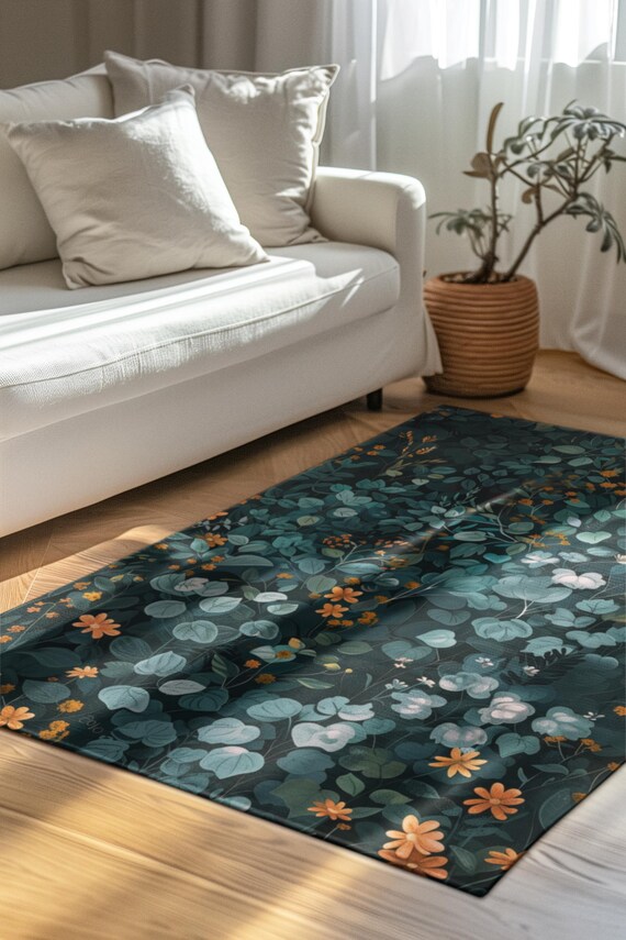 Gustav Klimt Inspired Area Rug, Funky, Colorful, & Unique Area