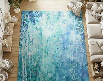 Gustav Klimt Inspired Area Rug, Funky, Colorful, & Unique Area Rugs, Custom Print Rug or Bathmat, 3 Sizes - 24x36 in, 36x60 in and 48x72 in