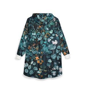 Unisex Kapuzendecke, übergroße tragbare Hoodie-Decke, Einheitsgröße, Outdoor-Softball-Kuschel-Hoodie-Umhang, Klimt-inspiriertes Design Bild 4