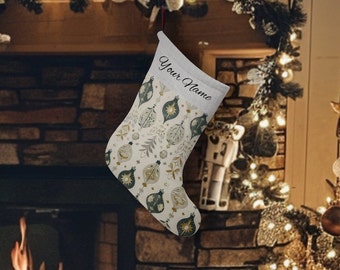 Weihnachtsstrumpf mit Namen – festliches Ornament-Design, 27,9 x 43,2 cm Plüsch-Fleece – personalisierte Geschenkidee, individuelle Weihnachtsdekoration