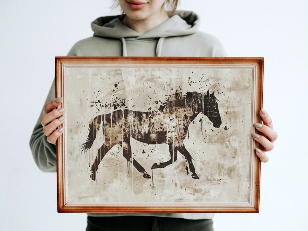 Leinwand-Kunstdruck „Pferd“ Bunt – 30,5 X 45,7 Cm, Für Wohnzimmer, Büro Oder Als Geschenk