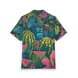 Camicia Hawaiana Unisex Bigfoot – Manica Corta Con Bottoni, Stampa Divertente Sasquatch, Leggera E Traspirante, Taglie S-5XL, Regalo Estivo