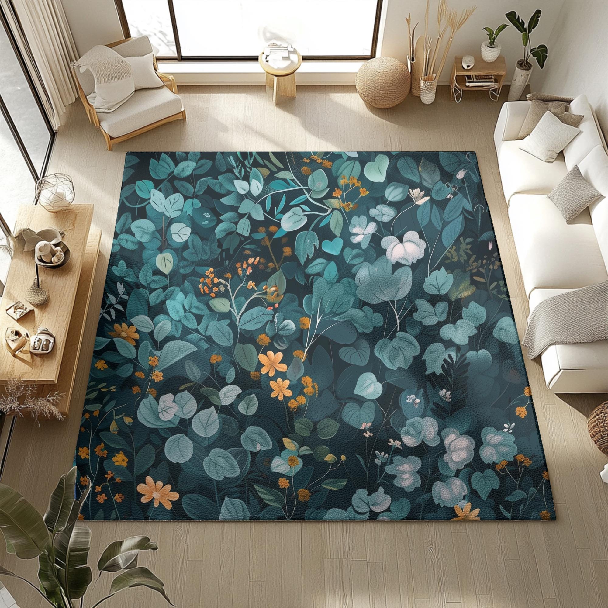 Gustav Klimt Inspired Area Rug, Funky, Colorful, & Unique Area