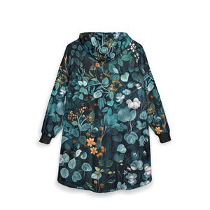 Unisex Kapuzendecke, übergroße tragbare Hoodie-Decke, Einheitsgröße, Outdoor-Softball-Kuschel-Hoodie-Umhang, Klimt-inspiriertes Design Bild 5