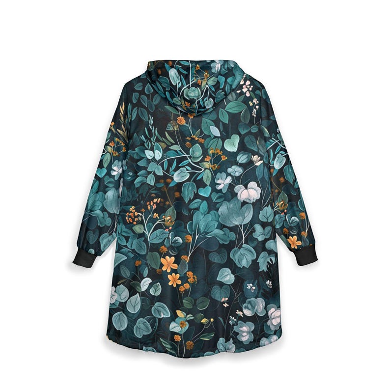 Unisex Kapuzendecke, übergroße tragbare Hoodie-Decke, Einheitsgröße, Outdoor-Softball-Kuschel-Hoodie-Umhang, Klimt-inspiriertes Design Bild 5