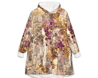 Manta con capucha unisex, manta extragrande y usable, talla única, capa con capucha para sóftbol al aire libre, diseño inspirado en Klimt.