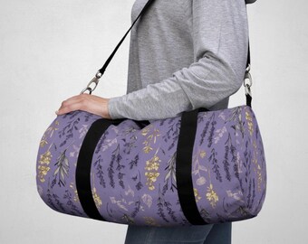 Bolsa de lona, estilo shabby chic, floral, para fin de semana, para danza, gimnasio, ballet, deporte o playa, bolsa de viaje.