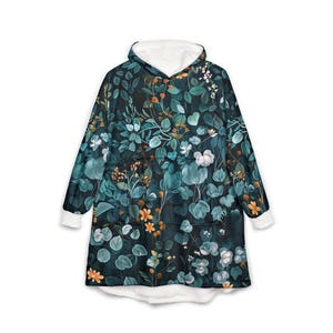 Unisex Kapuzendecke, übergroße tragbare Hoodie-Decke, Einheitsgröße, Outdoor-Softball-Kuschel-Hoodie-Umhang, Klimt-inspiriertes Design Bild 2