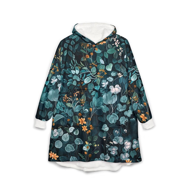 Unisex Kapuzendecke, übergroße tragbare Hoodie-Decke, Einheitsgröße, Outdoor-Softball-Kuschel-Hoodie-Umhang, Klimt-inspiriertes Design Bild 2
