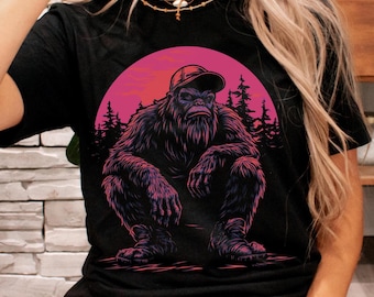 Bigfoot Unisex Tee, Sasquatch Shirt, Funny Cryptid T-Shirt, Folklore Gift, Yeti Gifts, Believe, Cryptozoology Shirt, White Elephant Gift