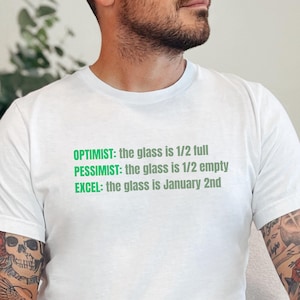 Excel Spreadsheet T-Shirt, Admin Shirt, Excel Spreadsheet Humor, Data Analyst, Data Nerd - Unisex Jersey Short Sleeve Tee, Profession Shirt