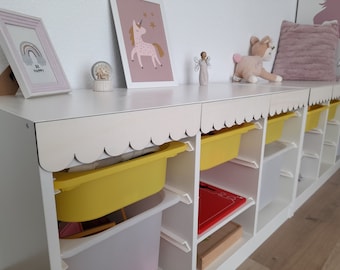 Trofast decorative trim including fixings - wavy border - children's room organization - wooden decorative trim - Ikea Trofast - Montessori