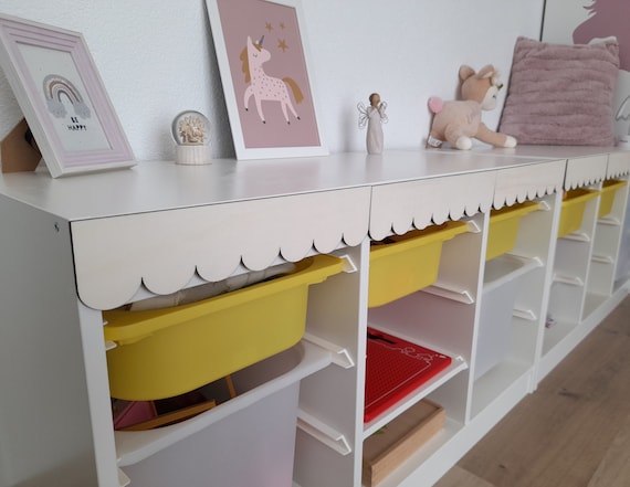 Zierleiste Trofast inkl. Befestigung - Wellenborte - Kinderzimmer Organisation - Holz Zierleiste Dekoration - Ikea Trofast - Montessori