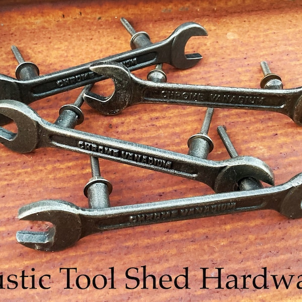 Wrench Drawer Pull , Garage Mancave Tool Box Pull Knob , Man Cave Tools Carpenter Tools Industrial Garage Mechanic Hardware Baby Boy Nursery