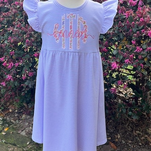 Girls Personalized Dress, Little Girls Monogram Dress, Summer Knit Monogram Dress, Toddler Girls Dress with Name, Monogram Spring Dress