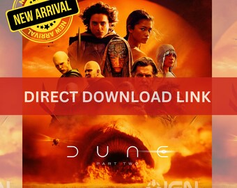 NEW Dune: Part Two 2024 Movie (HQ) Digital Download Link, Action Adventure Fantasy Film, Instant Access