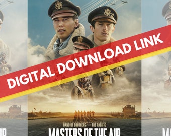Masters of the Air 2024 Full Season (HD) Digital Download Link, Action Drama Thriller TV Series, All Episodes, Instant Access