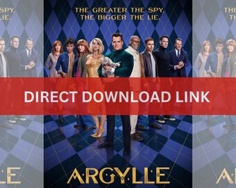 Argylle 2024 Movie (HD) Digital Download Link, Action Comedy Thriller Film, Movie Night, Instant Access