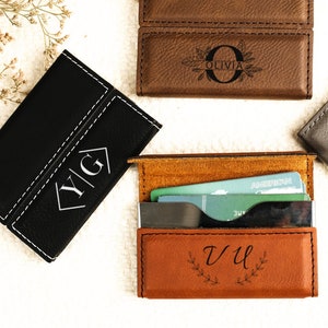 Porte-cartes de visite, Porte-cartes en cuir, Porte-cartes de visite personnalisé, Porte-cartes en cuir, Porte-cartes en cuir minimaliste