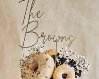 Custom Cake Topper, Elegant Cake Set, Engagement Cake Topper, Wedding Keepsake, Chic Birthday Gift, Cake Topper, Minimalist Cake Topper