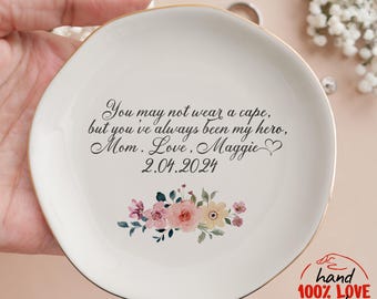 Personalized Trinket Dish, Custom Text Ring Dish, Ceramic Jewelry Dish, Design Custom Ring Dish, Trinket Dish Gift, Birthday Gift, Ring Tray