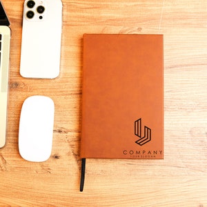 Company Logo Leather Journal, Corporate Gifts With Logo, Leather Journal For Business, Custom Journal, Company Gift, Custom Office Gifts