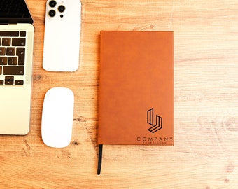 Company Logo Leather Journal, Corporate Gifts With Logo, Leather Journal For Business, Custom Journal, Company Gift, Custom Office Gifts